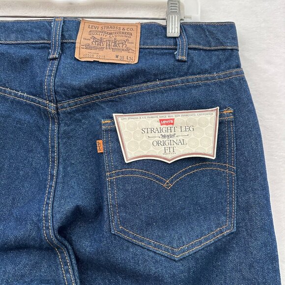 Vintage Levis 40505 0215 Jeans Men 38x34 (36x33) Blue Regular Fit Orange Tab 80s - Picture 13 of 14